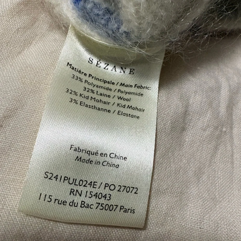 Sezane Pelagie Jumper Ecru/ Blue Floral - Size S - Picture 7 of 7